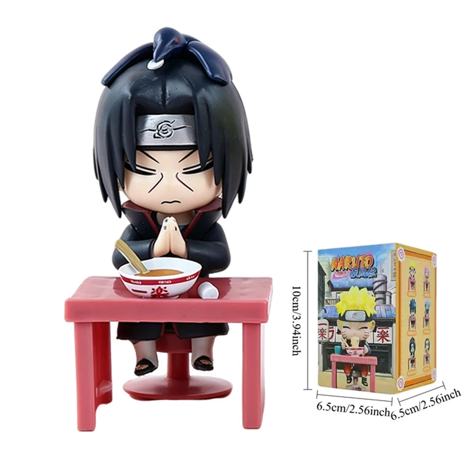Anime New In Stock  Naruto Breeze Ramen Lamian Noodles Theme Blind Box Handmade Ornament Gift Naruto Sasuke Model Toys