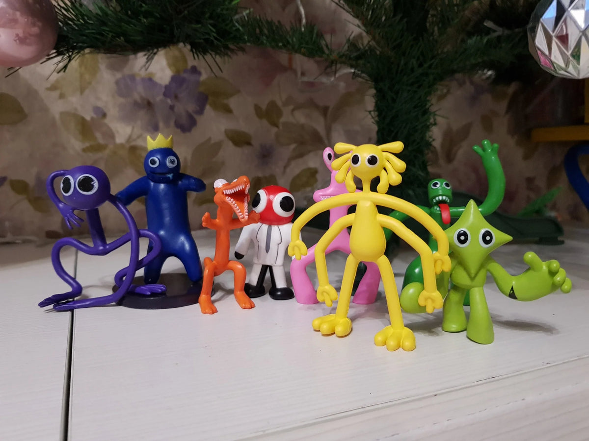 Rainbow Friends Pink Blue Statue