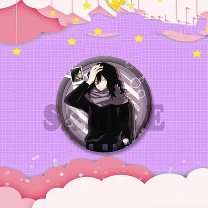 Game Anime Shota Aizawa Cosplay Badge Pin SPTE Plastic Snap-in Brooch