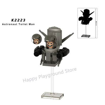 New KDL DJ Upgrade War-Damaged Skibidi Toilet Man Figures Anime Block Toys TvMan Titan Bricks Model Toy For Kid Birthday Gift