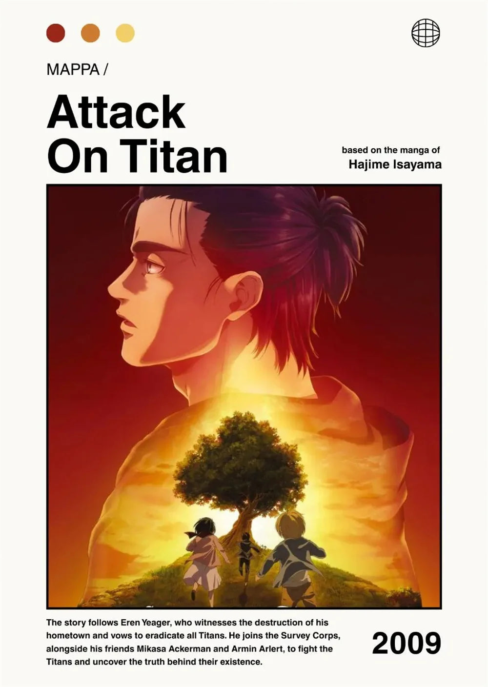 Modern Art Attack on Titan Anime Poster, Anime Lover Gift, Home Living Room/room Decoration Canvas Painting Cuadros