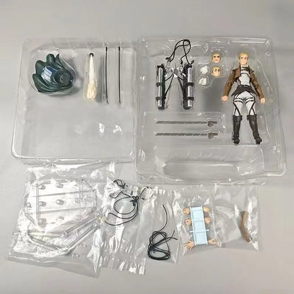 In Stock Figma 446 Attack On Titan Erwin Smith In Stock Anime Action Figure Collectible Model Toy For Fans Desktop Decoration