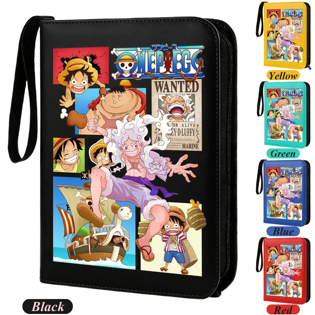 400pcs Anime ONE PIECE Zipper Card Album Book Collection Card Storage Folder Hold Zoro Luffy Game Cards Binder Holder Protector