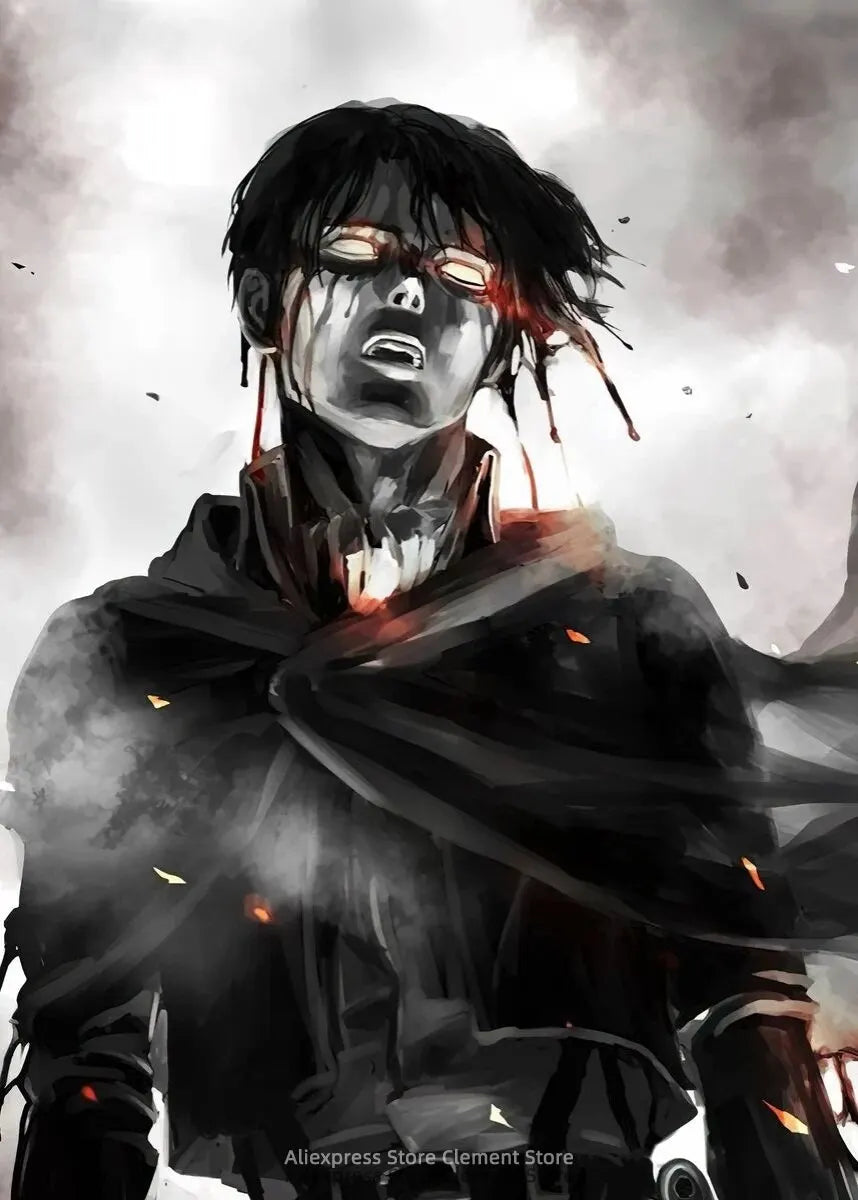 Shingeki no Kyojin Eren Yeager Attack on Titan Anime Poster  Canvas Prints  Wall Decor