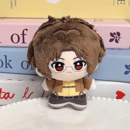 2026 new 10cm Attack on Titan Plush  Eren Mikasa Levi Anime Mini  Cute Backpack Pendant Decoration Boys Girls Gift