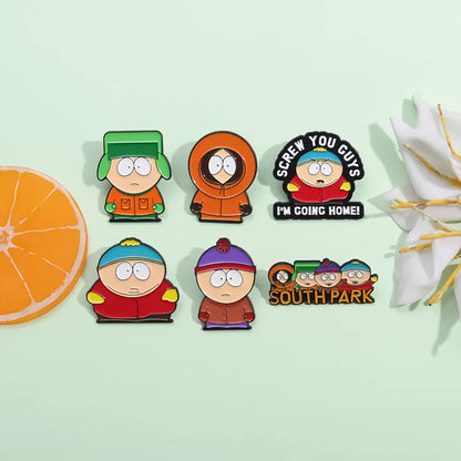 Cute Character Enamel Pins Custom Screw You Cuys Brooches Lapel Badges Funny Jewelry Gift for Friends