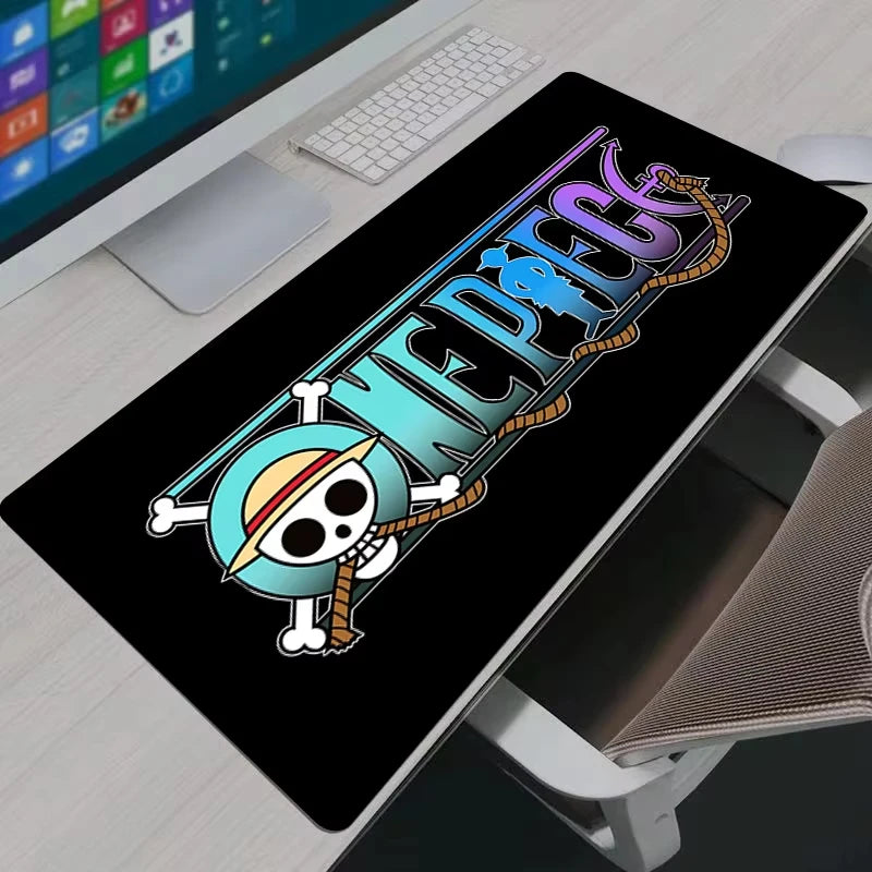 Mouse Pad Computer Laptop Keyboard Mouse Mat Game Anime One Piece Logo Large Mousepad Keyboards Gamers Decoracion Desk Mat