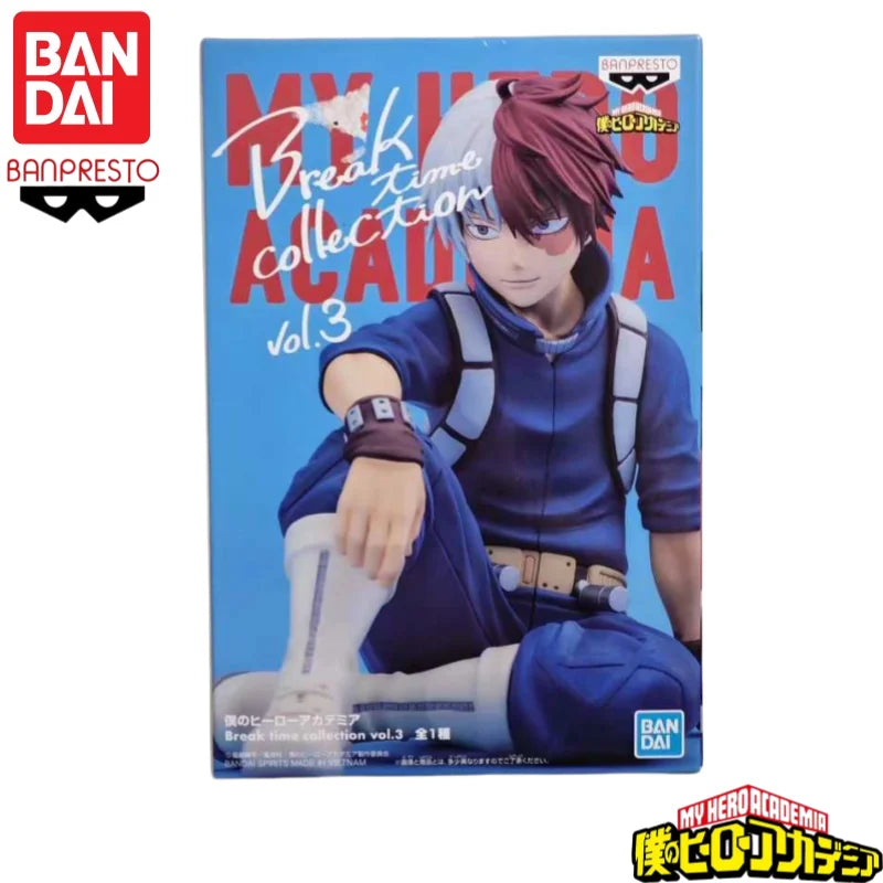 In Stock Original Bandai Banpresto My Hero Academia Todoroki Shoto Anime Characters Model Toy Birthday Present Garage
