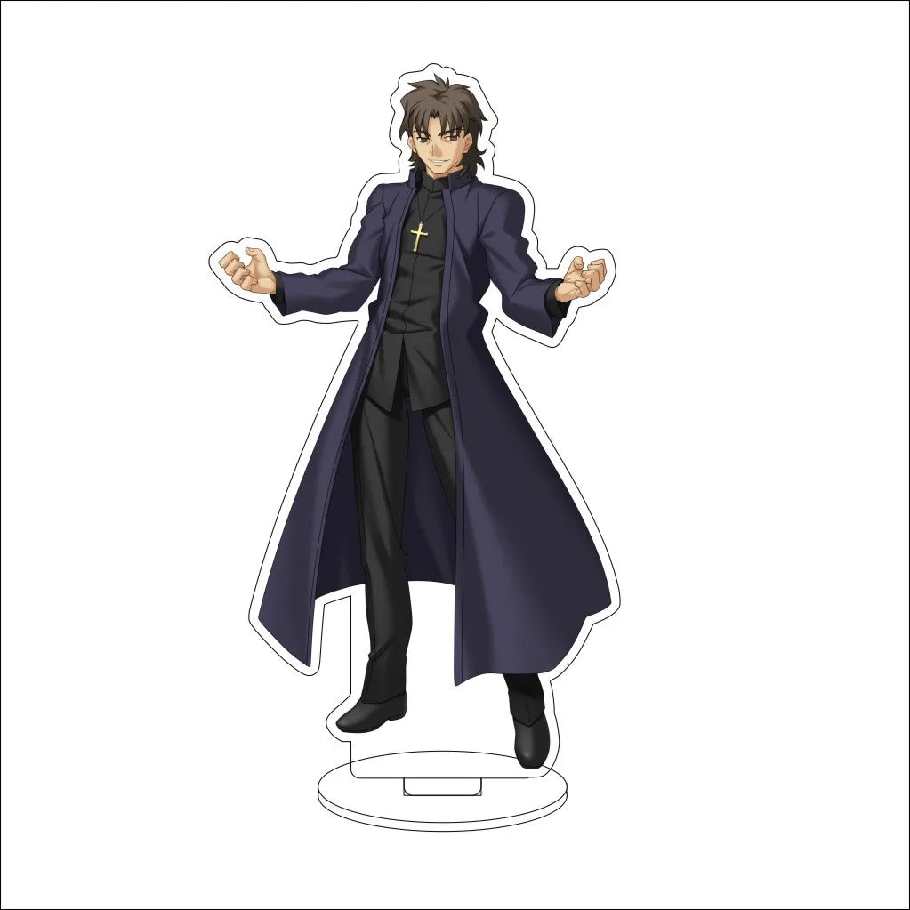 16CM Anime Fate/stay night Altria Pendragon Rin Tohsaka Illyasviel von Einzbern Cos Acrylic Figure Stand Ornaments Gifts
