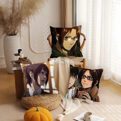 Attack on Titan Hange Zoe Pillow Case Home Decoration Cushion Cover Suitable For Office Sofa Bedroom Car
