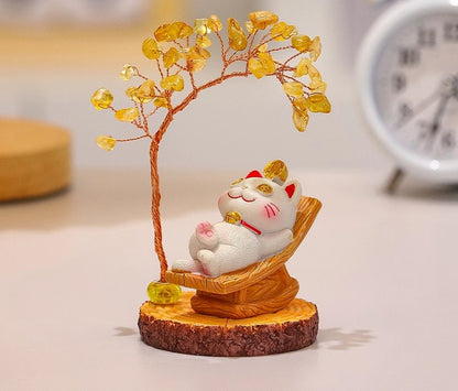 Lucky Cat Fortune Ornament