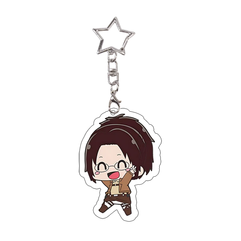 26pcs Attack on Titan Acrylic Keychain Mikasa Annie Levi Chibi Keyring Key Accessories Pendant Collect Reiner Birthday Gift