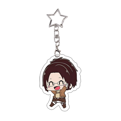 26pcs Attack on Titan Acrylic Keychain Mikasa Annie Levi Chibi Keyring Key Accessories Pendant Collect Reiner Birthday Gift
