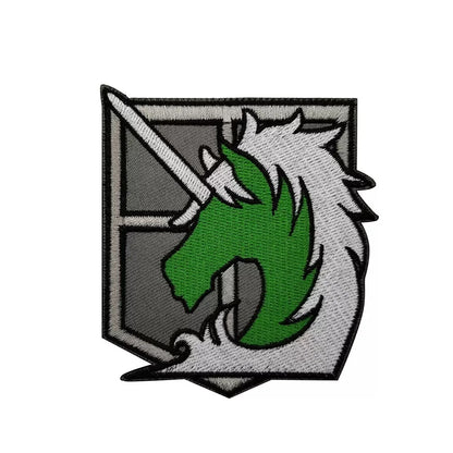 Attack on Titan Wings of Freedom Cosplay Patch Embroidery velcros Badge for Clothing, Armband, Hook & Loop Apparel Patches, 1PC