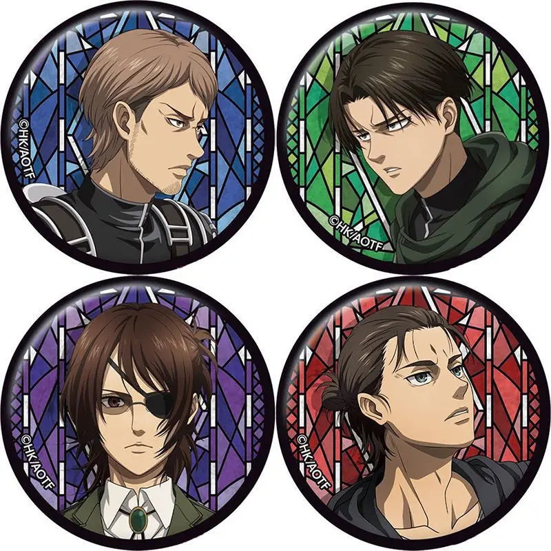 Attack on Titan Levi Ackerman Erwin Smith Anime Manga Series Character Metal Tin Pin Badge Collectible Merchandise Fan Gift