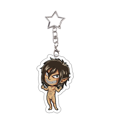 26pcs Attack on Titan Acrylic Keychain Mikasa Annie Levi Chibi Keyring Key Accessories Pendant Collect Reiner Birthday Gift