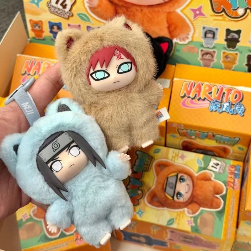 EAKI Naruto Kitten Land Series V3 Plush Blind Box Itachi Sasuke Obito Cute Peripheral Doll Soft Figure Toy Surprise Pendant Gift