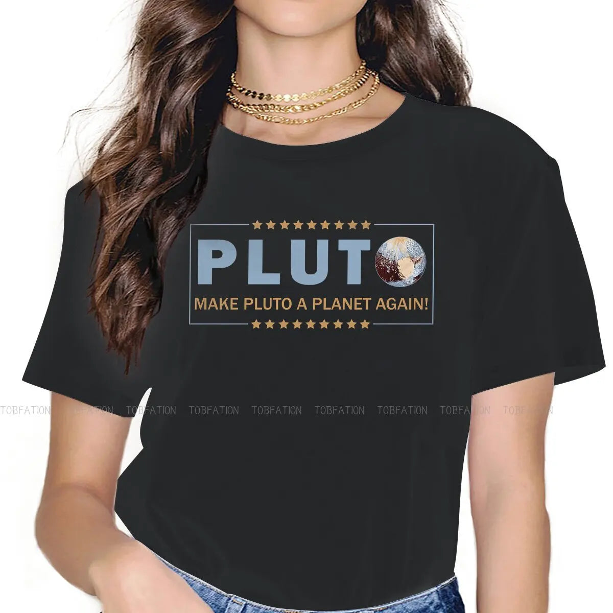Make A Planet Again Pluto Oversized T-Shirt