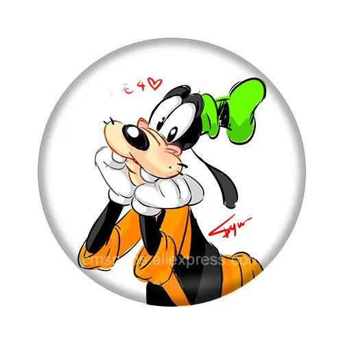 Pluto Goofy Dogs Glass Cabochon