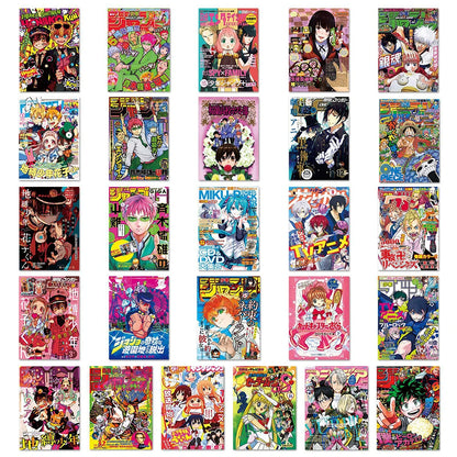 10/30/50pcs Mixed Japan Anime Poster Stickers Jujutsu Kaisen Attack on Titan Cartoon Decals DIY Laptop Skateboard Phone Sticker