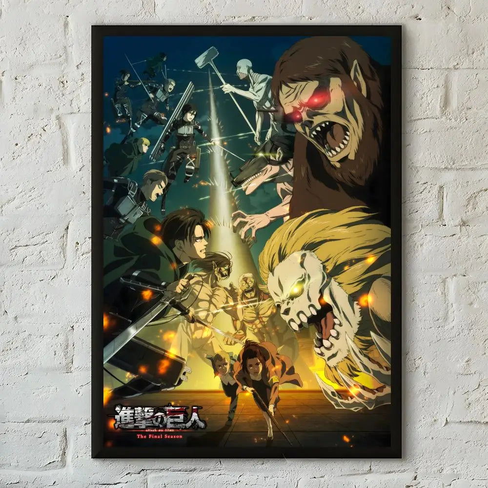Anime Attack on Titan Poster  Poster Print Wall Art Pictures Canvas Painting Living Room Bedroom Home Decor