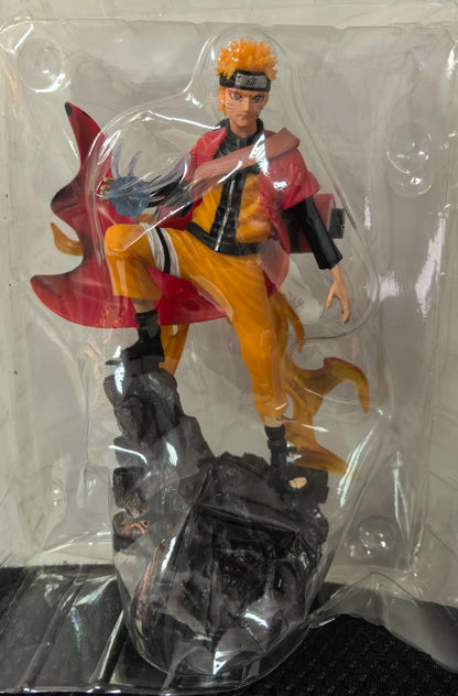23cm **Naruto Anime Figure Uzumaki Naruto Uchiha Sasuke Action Model Pvc Statue Desktop Ornament Collection Toys Gift