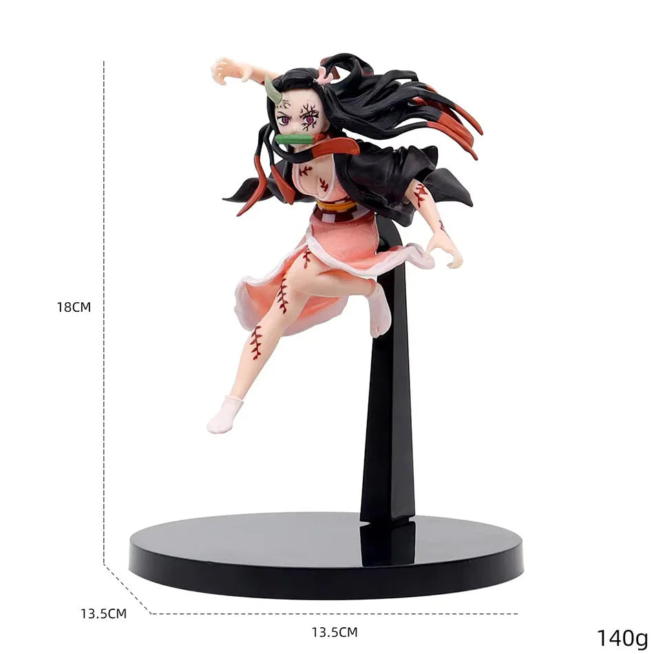 Anime Demon Slayer Kamado Tanjirou Zenitsu Figure Toys Kimetsu no Yaiba Nezuko Kamado Uzui Tengen PVC Figurine Model Dolls Gifts