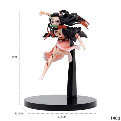 Anime Demon Slayer Kamado Tanjirou Zenitsu Figure Toys Kimetsu no Yaiba Nezuko Kamado Uzui Tengen PVC Figurine Model Dolls Gifts