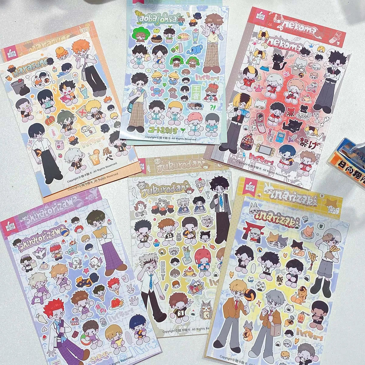 Wakawaka Cute Character Stickers