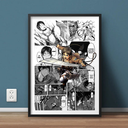 Japan Anime Attack on Titan Poster Cartoon Posters Canvas Painting Wall Art Home Decor Pictures For Living Room Decoration