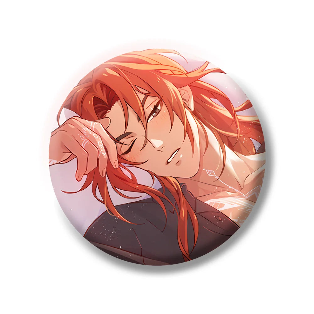 Cartoon Anime Game Nu: Carnival Eiden Yakumo Olivine Kuya Blade Metal Badge Button Brooch Pin Cosplay Cute keychains fans Gifts