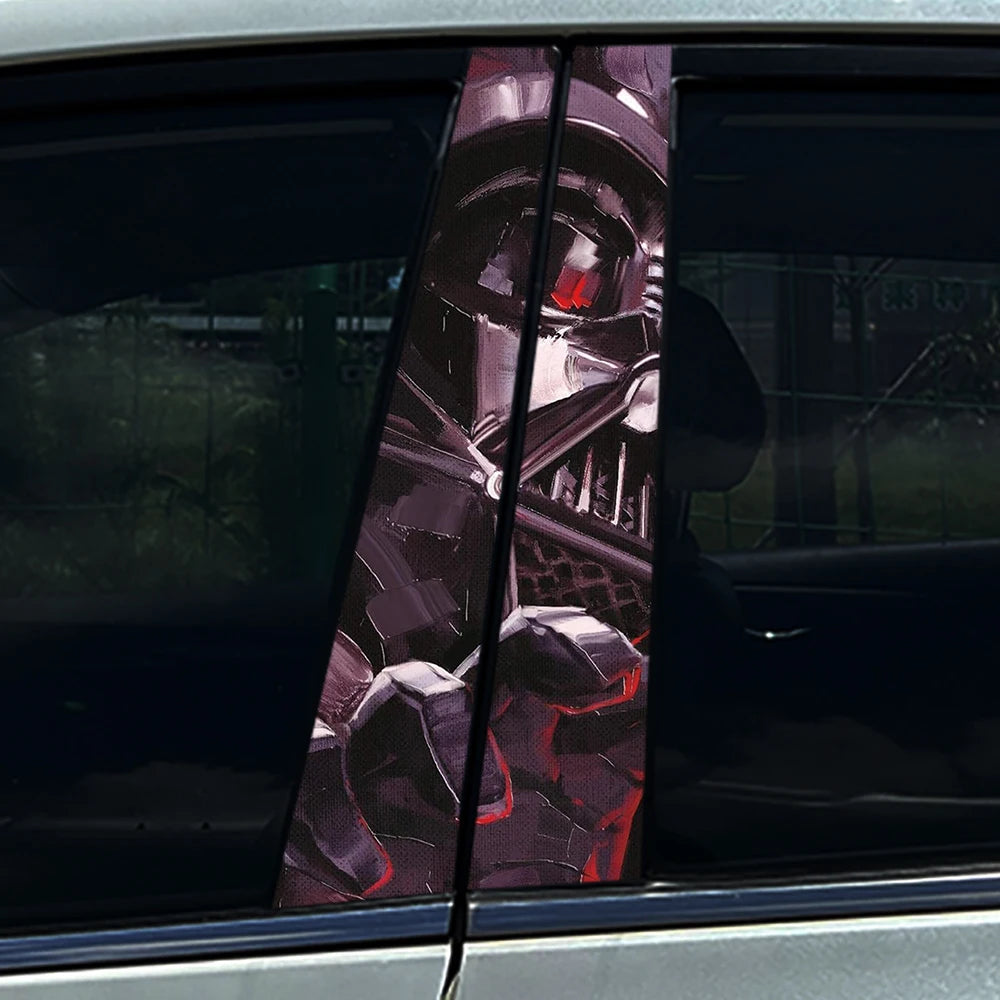 Graffiti Anime Mandalorian Yoda Car B Pillar Sticker
