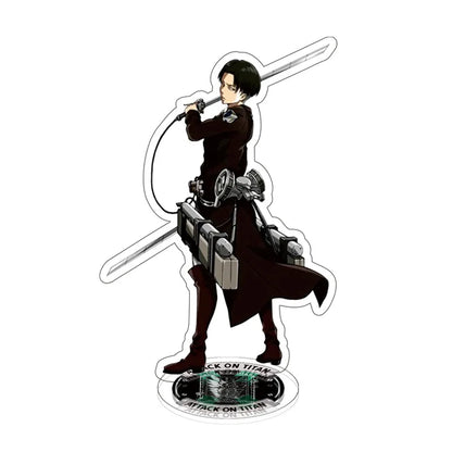 Attack on Titan Double Sided Large Standee Levi Mikasa Anime Acrylic Figure Creative Desk Decor Ornament Display Gift for Office