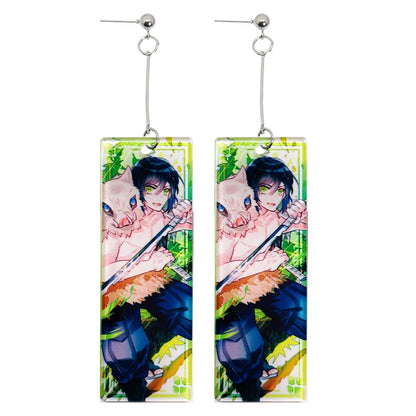 Demon Slayer Tanjiro Hanafuda Earrings