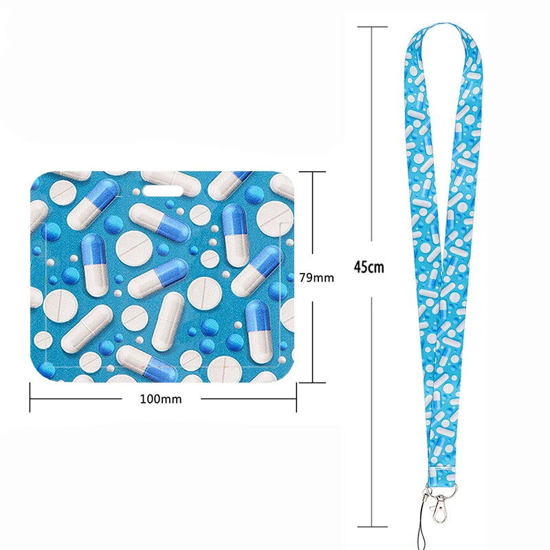 100 Styles Anatomy Credential Holder Keychains Neck Lanyard Pass Card Anime Credit Card Holder Keychain Straps Wholesale