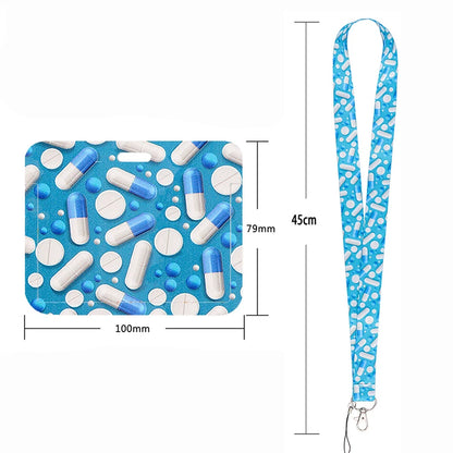 100 Styles Anatomy Credential Holder Keychains Neck Lanyard Pass Card Anime Credit Card Holder Keychain Straps Wholesale