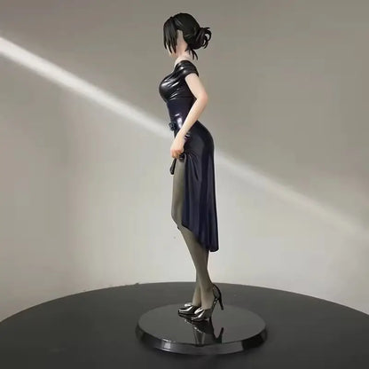 Anime Figure Mikasa Ackerman Attack On Titan Black Evening Dress Pvc Figurine Desktop Decoration Gift For Anime Collectors