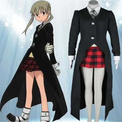 Anime Soul Eater Maka Albarn Cosplay Costume Women Girl Skirt Uniform