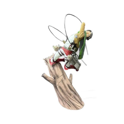Kotobukiya Attack On Titan Levi Ackerman Figure Tree Stump Battle Pose Collectible Statue 28cm Anime Model Decor For Collectors