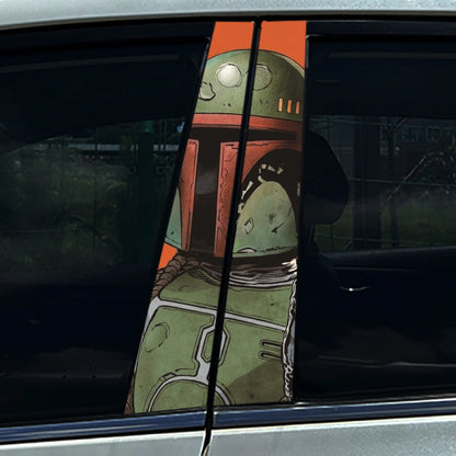 Graffiti Anime Mandalorian Yoda Car B Pillar Sticker
