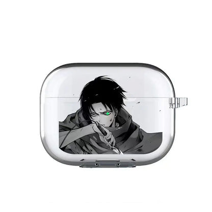 Attack on Titan Transparent Case for Airpods 4 3 2 1 Pro3 Pro2 Eren Jaeger Soft TPU Protective Cover Anime Decorations Shell