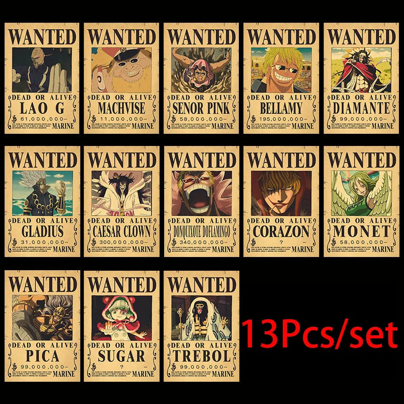 One Piece Luffy Wanted Posters