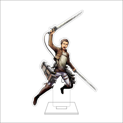 16CM Anime Attack on Titan Cosplay Acrylic Figure Stand Plate Armin Arlert Eren Jaeger Mikasa·Ackerman Ornaments Gifts