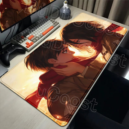 New Mousepad Anime Attack on Titan Mouse Pad Gaming Accessories PC Keyboard Large Rubber Non-slip Desk Mat Computer Table Carpet
