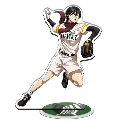 Anime Attack on Titan Great War on Titan Mica Model Eren Levi Mikasa Armin Desk Decoration High Standee Figure Desktop Display