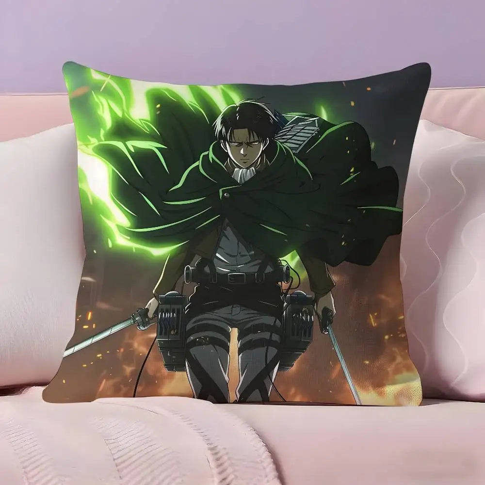 Attack on Titan Levi Ackerman Pillow Case Ultra Soft Skin Friendly Fabric Cloud Like Comfort & Concealed Zipper