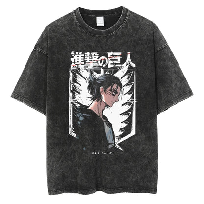 Harajuku Anime Attack on Titan Levi Ackerman Print Tee
