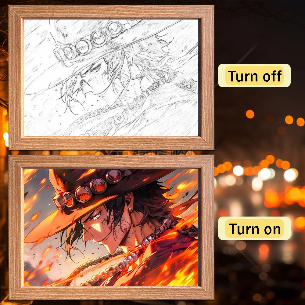 One Piece Luffy LED Frame
