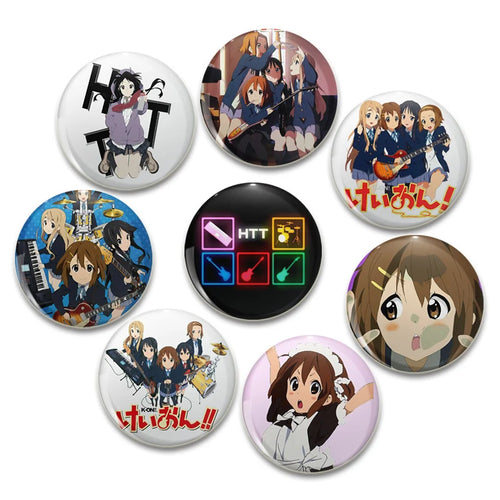 Anime K-ON! Handmade Pins Cute Anime Figure Yui Akiyama Mio Tainaka Ritsu Brooch Cosplay Badge Backpack Shoes Jewelry Accessorie