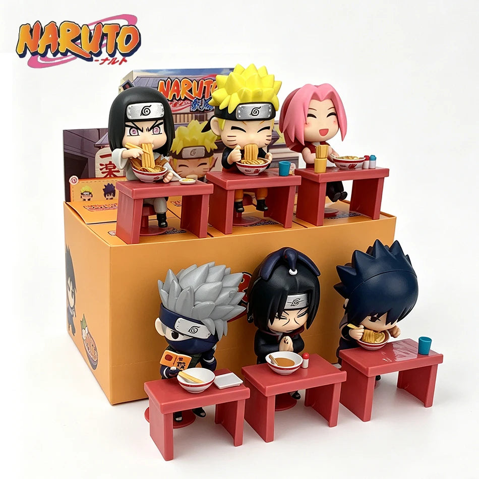 Anime New In Stock  Naruto Breeze Ramen Lamian Noodles Theme Blind Box Handmade Ornament Gift Naruto Sasuke Model Toys